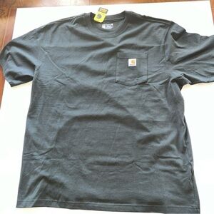 CARHARTT MEN'S LIGHT BLUE LOOSE FIT HEAVYWEIGHT POCKET T-SHIRT SIZE XXL (V)